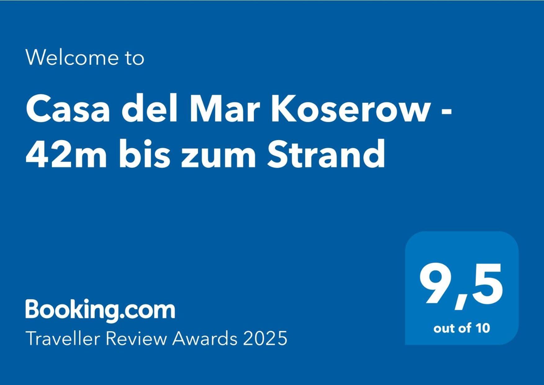Fewo Am Strand In Koserow - Casa Del Mar - 42M Bis Zum Strand المظهر الخارجي الصورة